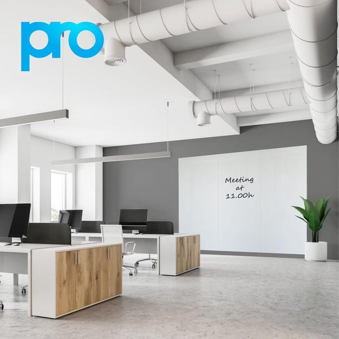 Rocada Whiteboardwand 200x300 cm (3 panelen) - PRO - Polyester coating