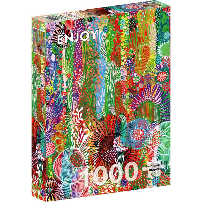 Enjoy Puzzle legpuzzel Floral Curtain - 1000 stukjes bloemenpuzzel.