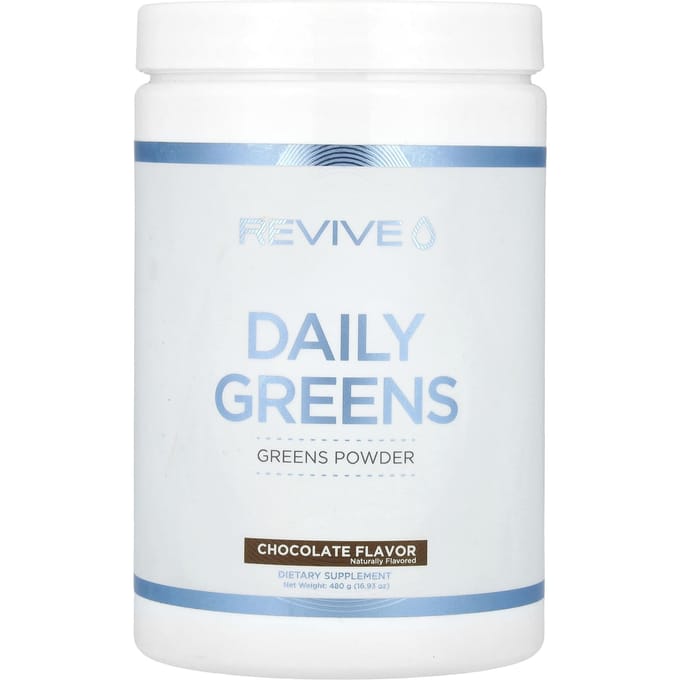 Revive, Daily Greens, Chocolade, 480 g (16,93 ons)
