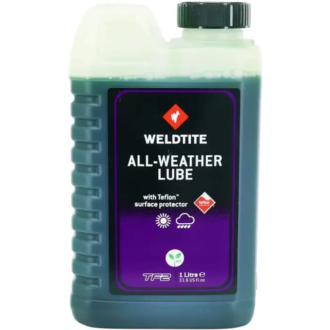 Fietskettingsmeermiddel voor alle omstandigheden op teflonbasis Weldtite TF2 performance all weather