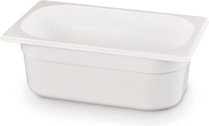 HENDI Gastronormbak – polycarbonaat – 2,8L – wit – 265x162x100 mm – temperatuurbestendig