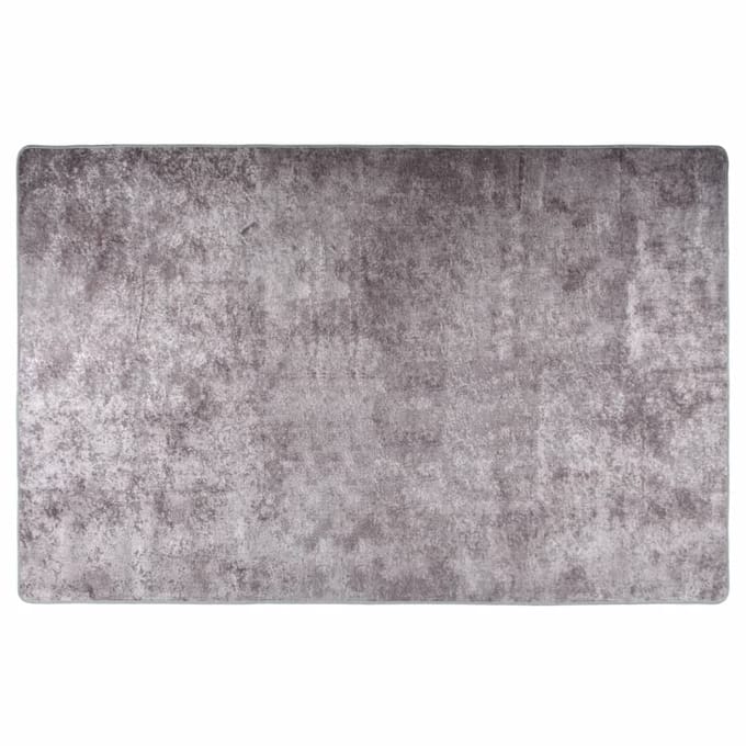 vidaXL - Vloerkleed - wasbaar - 80x150 - cm - grijs