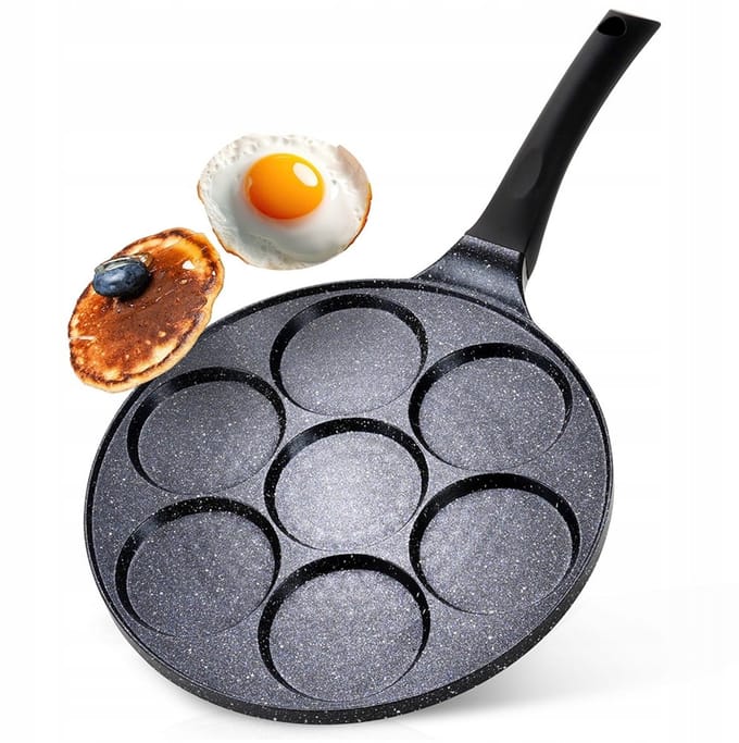 Granitowa koekjespan met 7 gaten - 26 cm