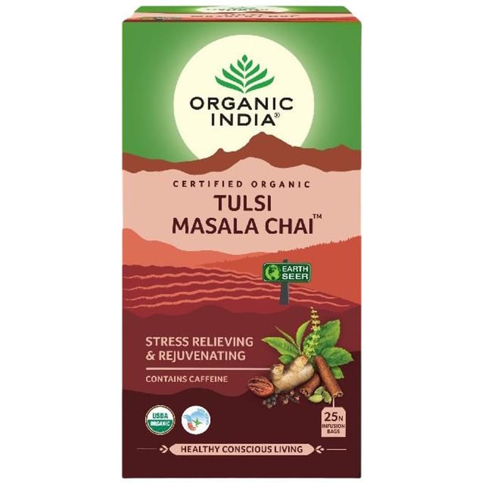 Masala-thee met Tulsi (25 stuks, 2,1 gram), Tulsi Masala Chai, Biologisch India