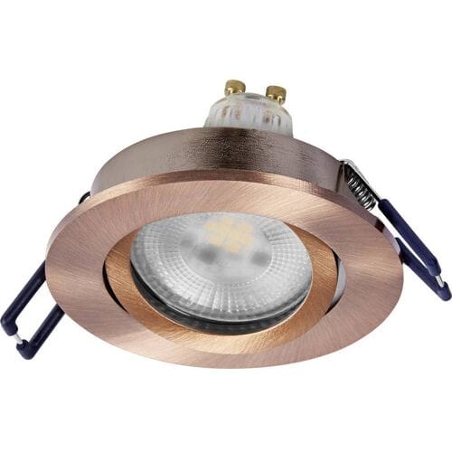OSRAM Spot Set LED inbouwspot DIM 6W rood messing, 500lm 2700K warm wit, CRI≥80, dimbaar aluminium, set van 3