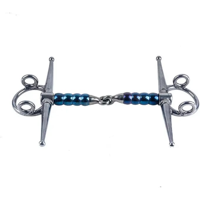 Naaldbit voor paarden Trust Sweet Iron Full Cheek Gag Cherry Roller 16