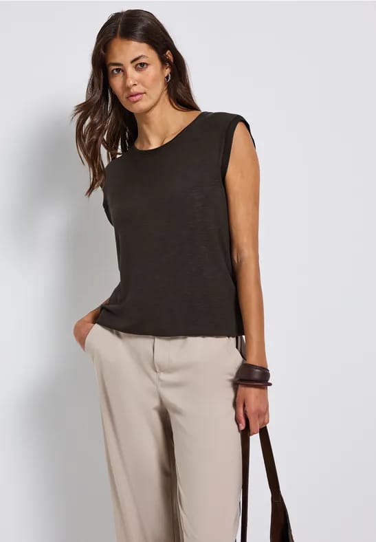 Shirt met decoratieve banden