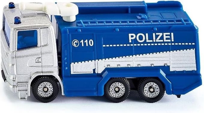 Siku Scania Polizei Waterkanon Vrachtwagen 8,4 Cm Blauw (1079)