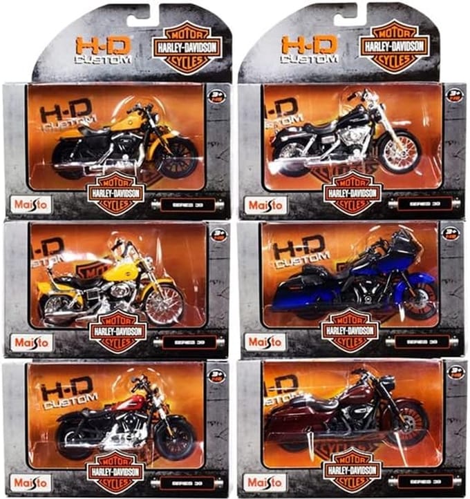 Set van 6 Diecast Motorfietsmodellen Schaal 1:18