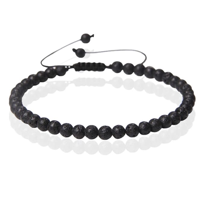 Memphis No.1 Armband - 4mm Lava Stone