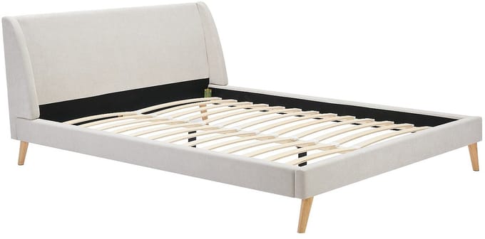 Vente-unique Bedframe stof beige 160 x 200 cm