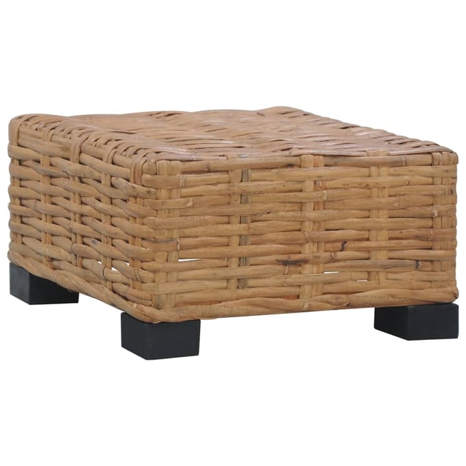vidaXL - Salontafel - 47x47x28 - cm - natuurlijk - rattan