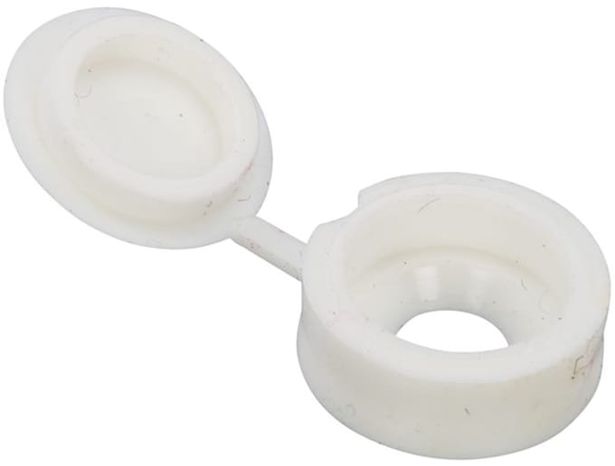 Dak&Gevel afdekkap kunststof wit – voor schroef Ø 5 mm (100 stuks)