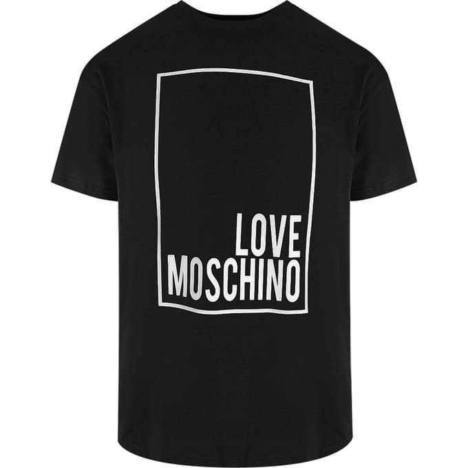 Love Moschino Box Logo Zwart T-shirt