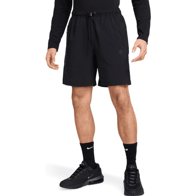 Nike Tech Korte Broeken Heren - Zwart - Maat M - Poly Woven
