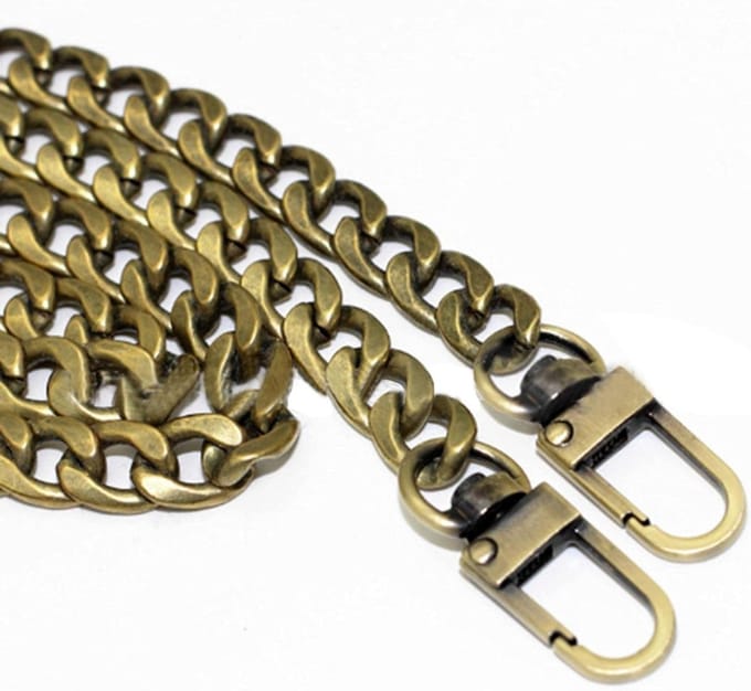 Dailygoods - Handbag Chain Strap Replacement - 4ft Flat Bag Chain Belt voor Dames