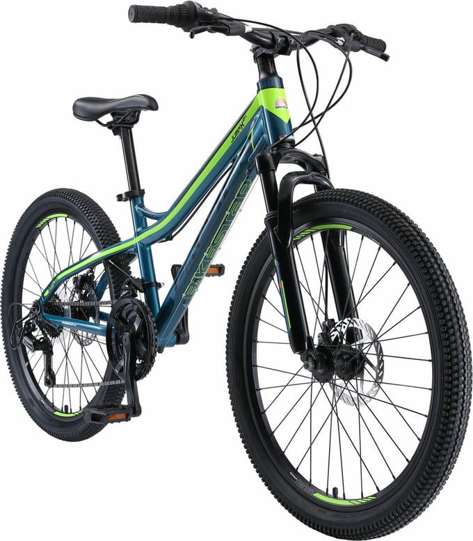 Bikestar hardtail MTB 21speed 24inch blauw/rood