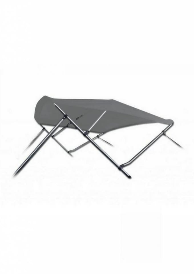 BREG Biminitop | Aluminium 3-boogs | Breedte 246 <> 261 cm - Hoogte 117 cm - Antraciet doek