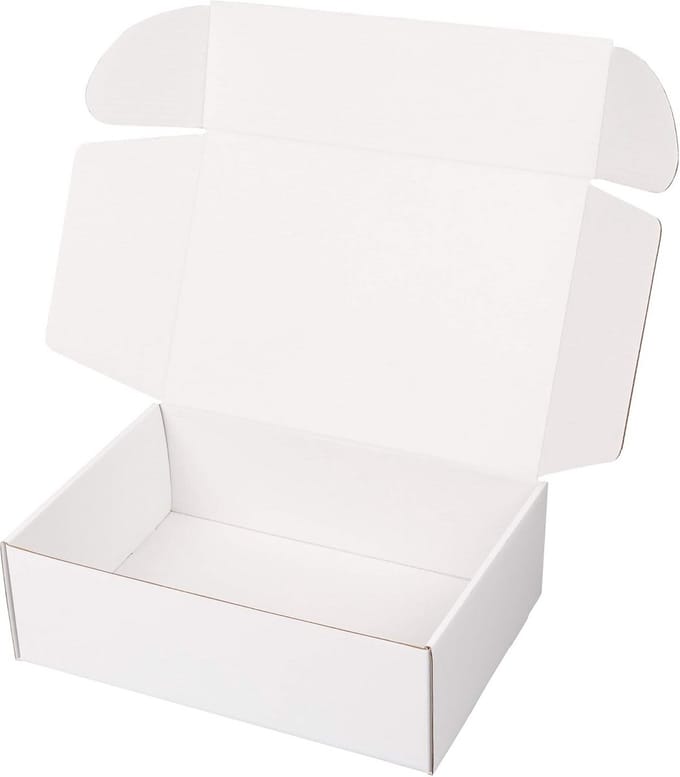 25 Stuks Witte Verzenddozen Middelgroot voor E-commerce en Cadeaus - 34x23.5x11 cm