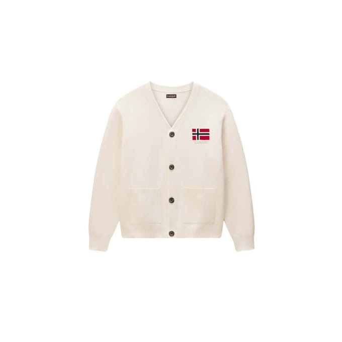 Cardigan met logostitching model 'TARANGER'