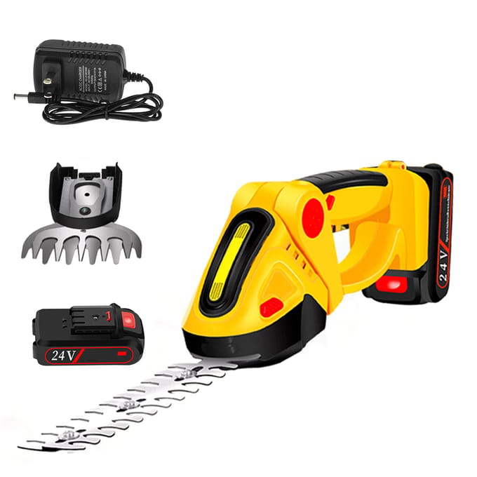 Draadloze heggenschaar, 24V elektrische grasschaar Handgrasmaaier, heggenschaar met US Plug