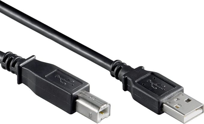 USB-A naar USB-B Aansluitkabel - USB 2.0 - 1,8 meter - Zwart