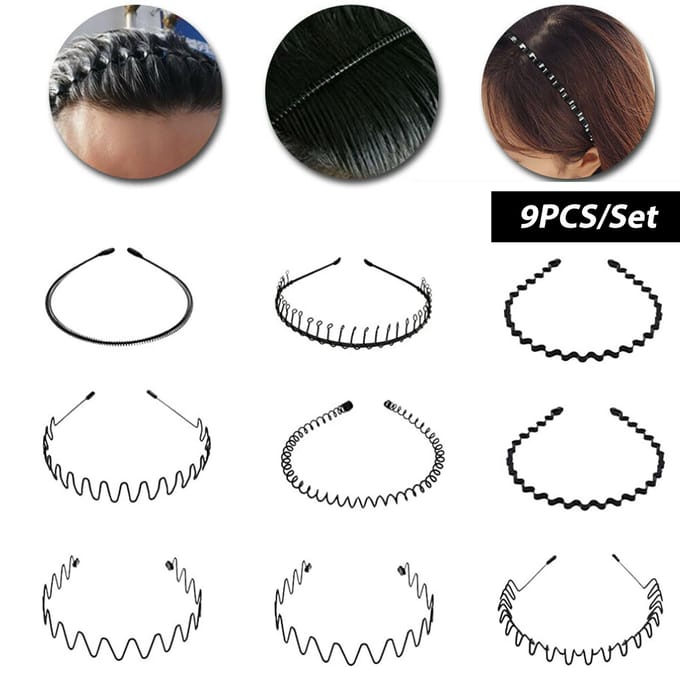 HaarhoepelsHaarbanden voor dames en heren Haarstylingaccessoires zwart