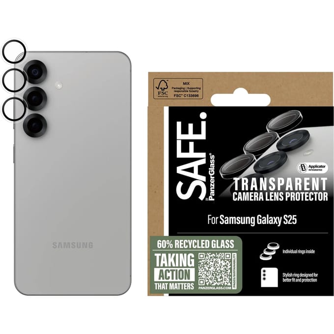 SAFE by PanzerGlass Camera Lens Protector geschikt voor Samsung Galaxy S25