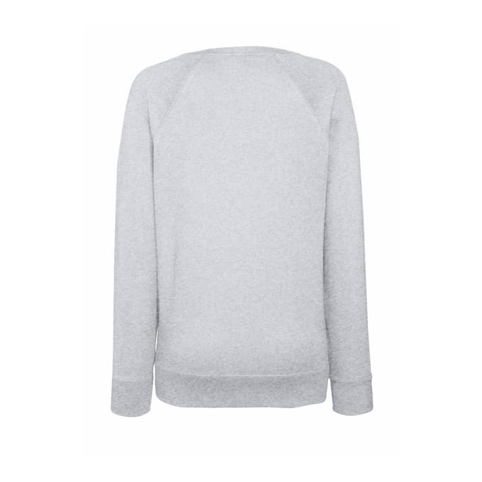 Fruit OF The Loom Dames Getailleerd lichtgewicht raglan sweatshirt (240 GSM) (Heather Grijs)