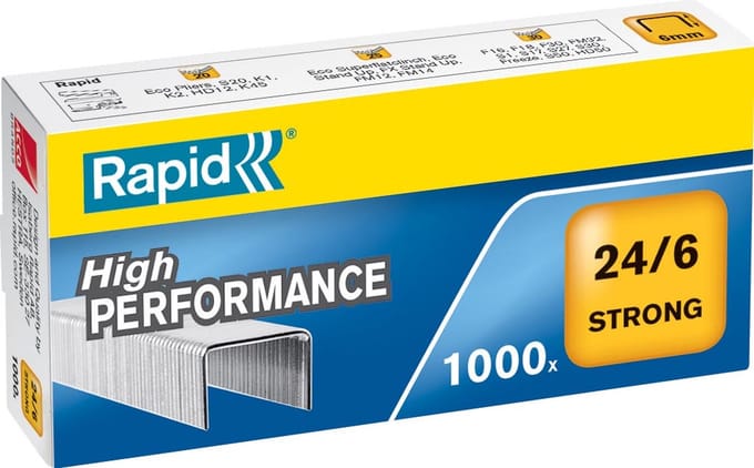 Rapid - Nieten 24/6 gegalvaniseerd strong 1000 stuks | 10 stuks