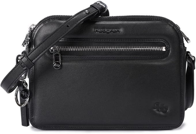 Hedgren Schoudertas Fika + Doppio + Double Crossover + RFID Black Zwart