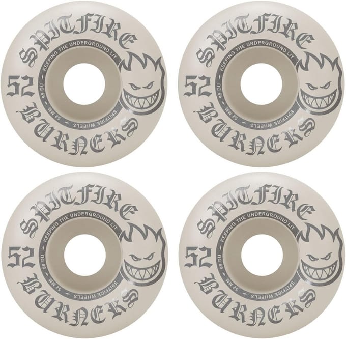 Skateboard Wielen 52mm 99A Wit/Zilver - Hoge Kwaliteit Street & Park