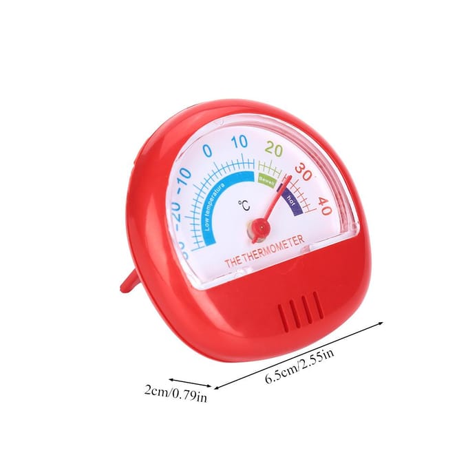 Koelkast Vriezer Thermometer Grote Wijzerplaat Thermometer(Mechanisch Rood) wit