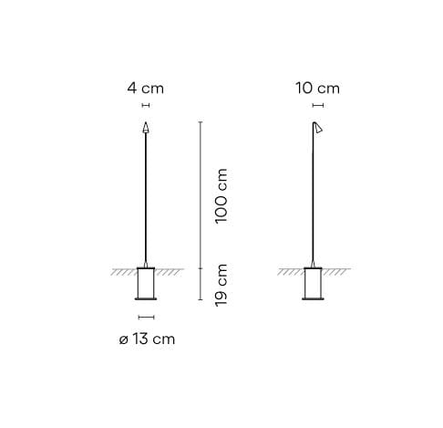 Vibia - Brisa Outdoor Vloerlamp - kaki - eenvlammig - groen