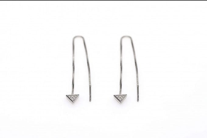 Karma Pull Through oorbel M1805 Zirkone Triangle