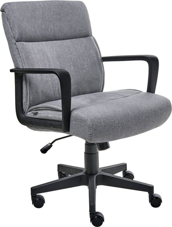 BYRON - Bureaustoel - Grijs - Polyester