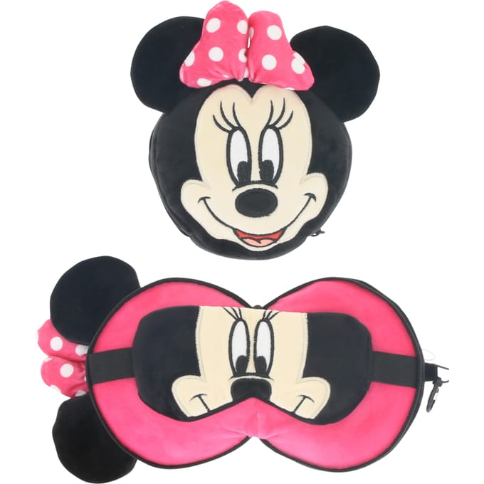 Minnie Mouse 2 in 1 slaapmasker en reiskussen