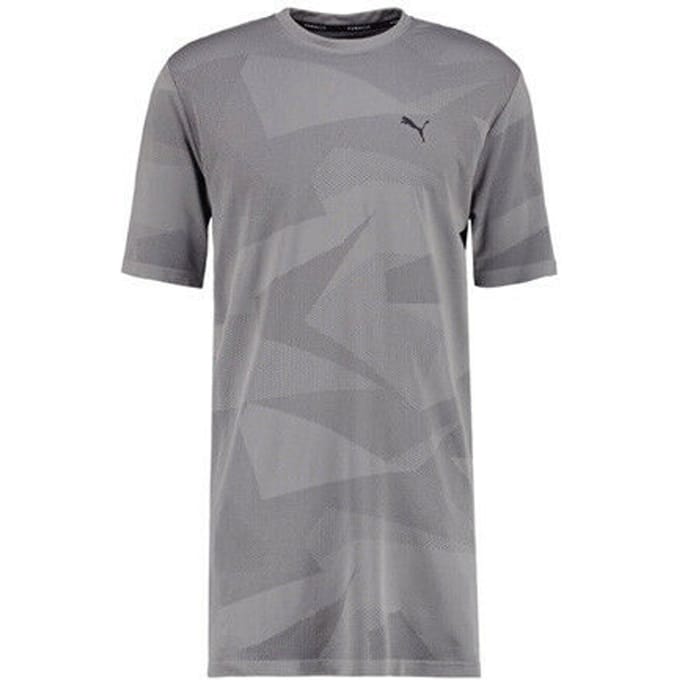 Puma Evo Knit Image Tee Grafisch Grijs Heren Lang Stijl T-shirt Top 572454 04 A6D