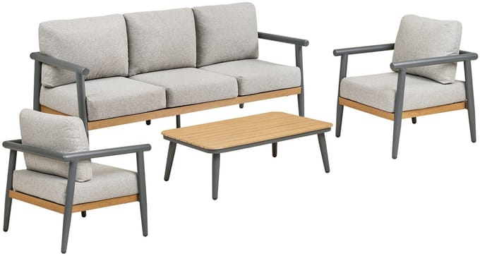 House Nordic Loungeset Comillas - Antraciet/Grijs