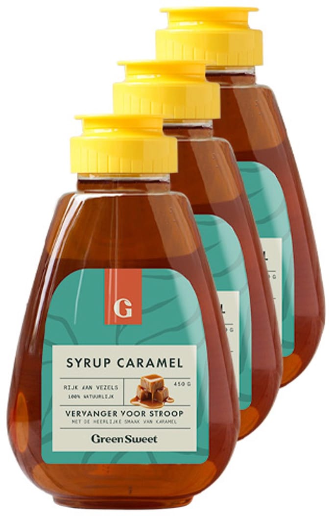Green Sweet | Syrup | Caramel | 3 stuks | 3 x 450g