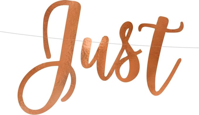 Banner Just Married Rose Gold