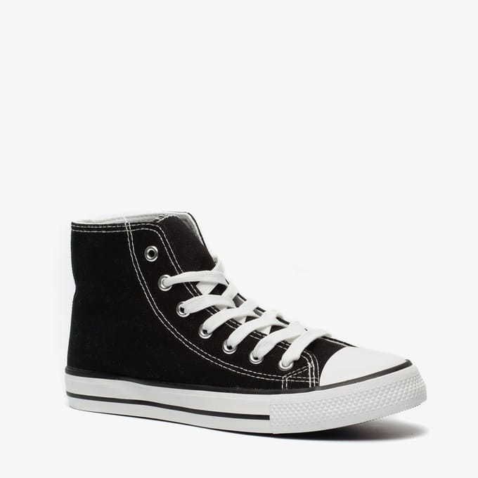 Hoge canvas dames sneakers zwart - Maat 37
