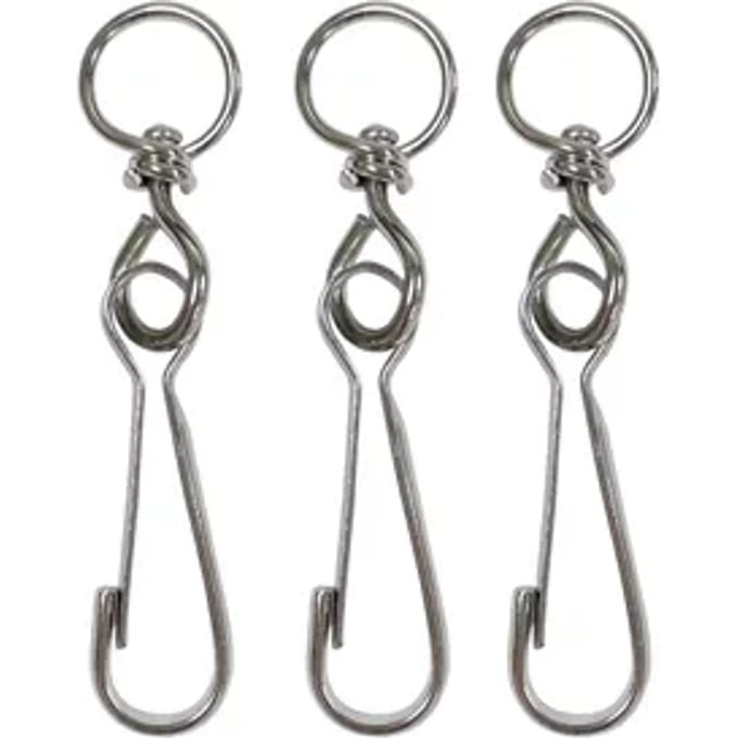 Sencys Karabijnhaak - Gegalvaniseerd - 60mm - 3 Stuks