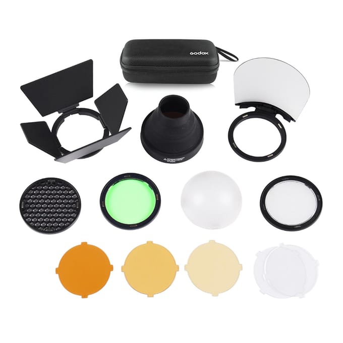 Godox AK-R1 Pocket Flitser Accessoires Kit voor Godox H200R Ronde Flitskop AD200 Accessoires white
