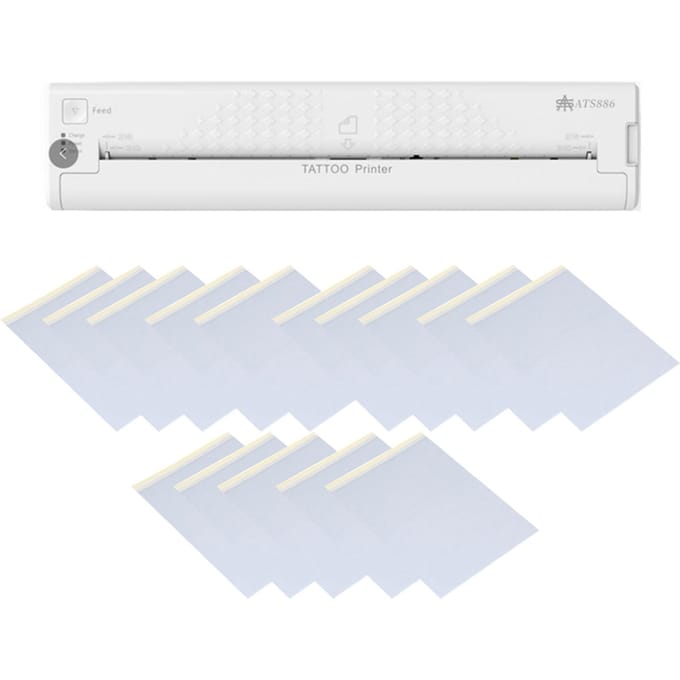 USB Tattoo Transfer stencilmachine BT-papierprinter Draagbare printer Tekening thermische stencil wit