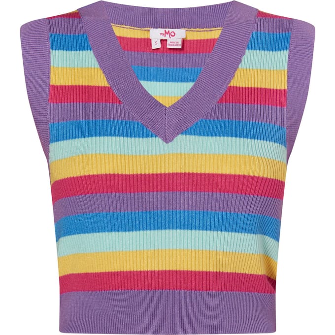 Mymo gebreide trui Dames Violet veelkleurig