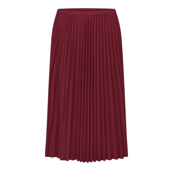 Lacoste Dames/Dames Plooi Polyester Midi Rok (Zinfandel)