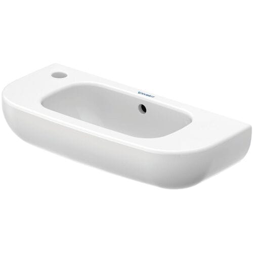Duravit D-Code wash hand basin, 1 tap hole left