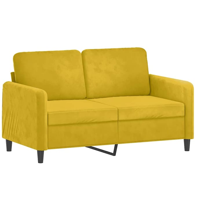 vidaXL - 2-delige - Loungeset - fluweel - geel