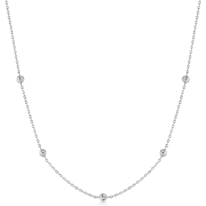 Silver Classic Station Necklace S
